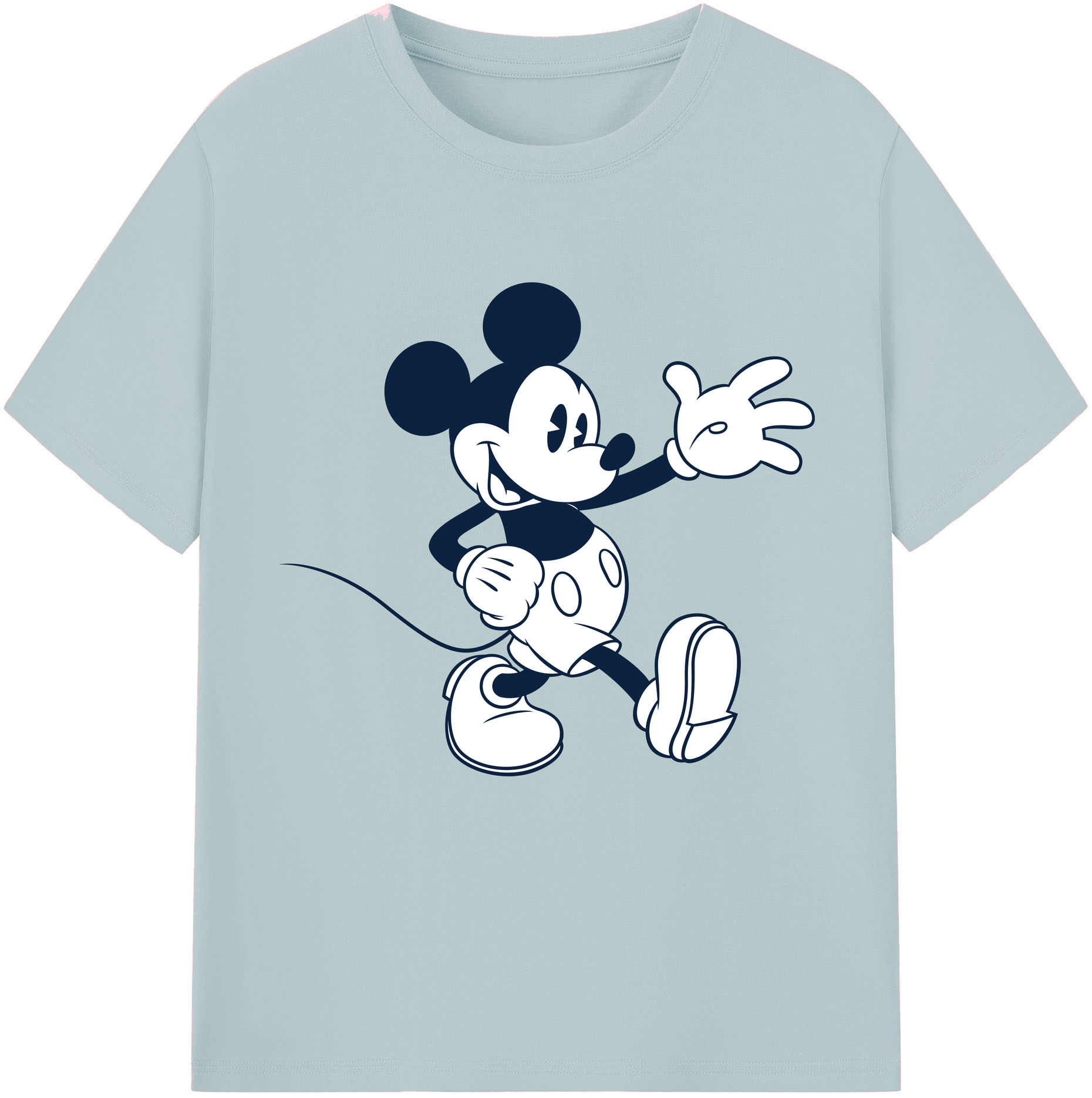（画像用） ミッキーマウス Mickey Mouse 綿100％半袖Tシャツ（フロントプリント）